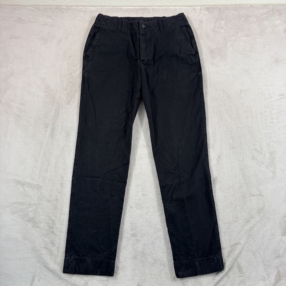 James Perse Rigid Canvas Pants in Black Men 30x32‎ Drawstring Straight Leg